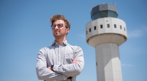 K-State Salina student works at the Salina Regional Airport, located next to campus.