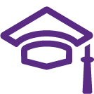 An icon of a graduate cap