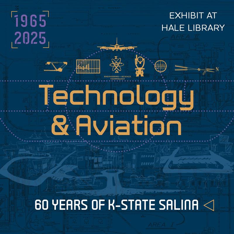 Information graphic about the K-State Salina exhibit at Hale Library